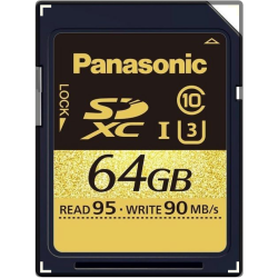 Panasonic RP-SDUD64GAK 64GB Gold Series SDXC Memory Card