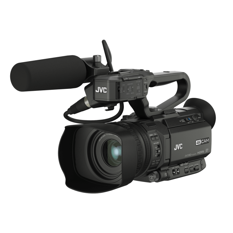 JVC GY-HM250E Professional Compact live streaming 4K camcorder with SDI and broadcast overlay