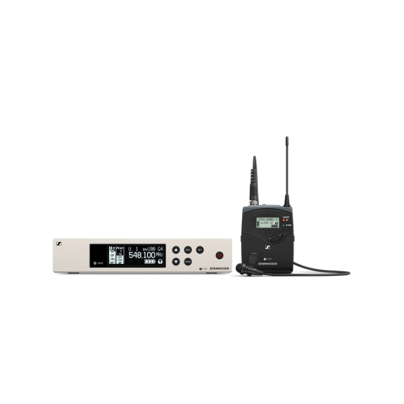 Sennheiser EW100G4-ME4 W/ME4 mic, SK100 beltpack Tx, EM100 desktop rackmount Rx
